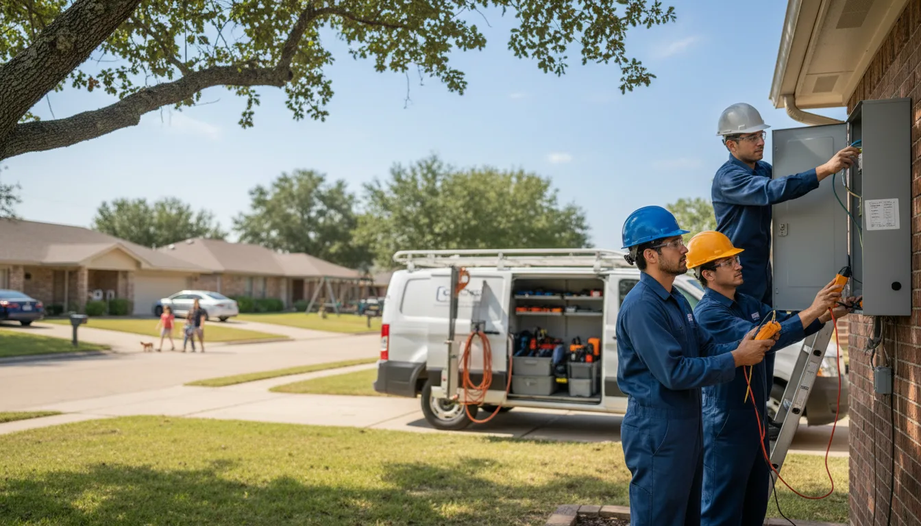 Certified electrician providing emergency electrical services in Gracemont, OK
